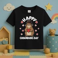 Happy Groundhog Day Punxsutawney Phil Toddler T-Shirt thumb 3