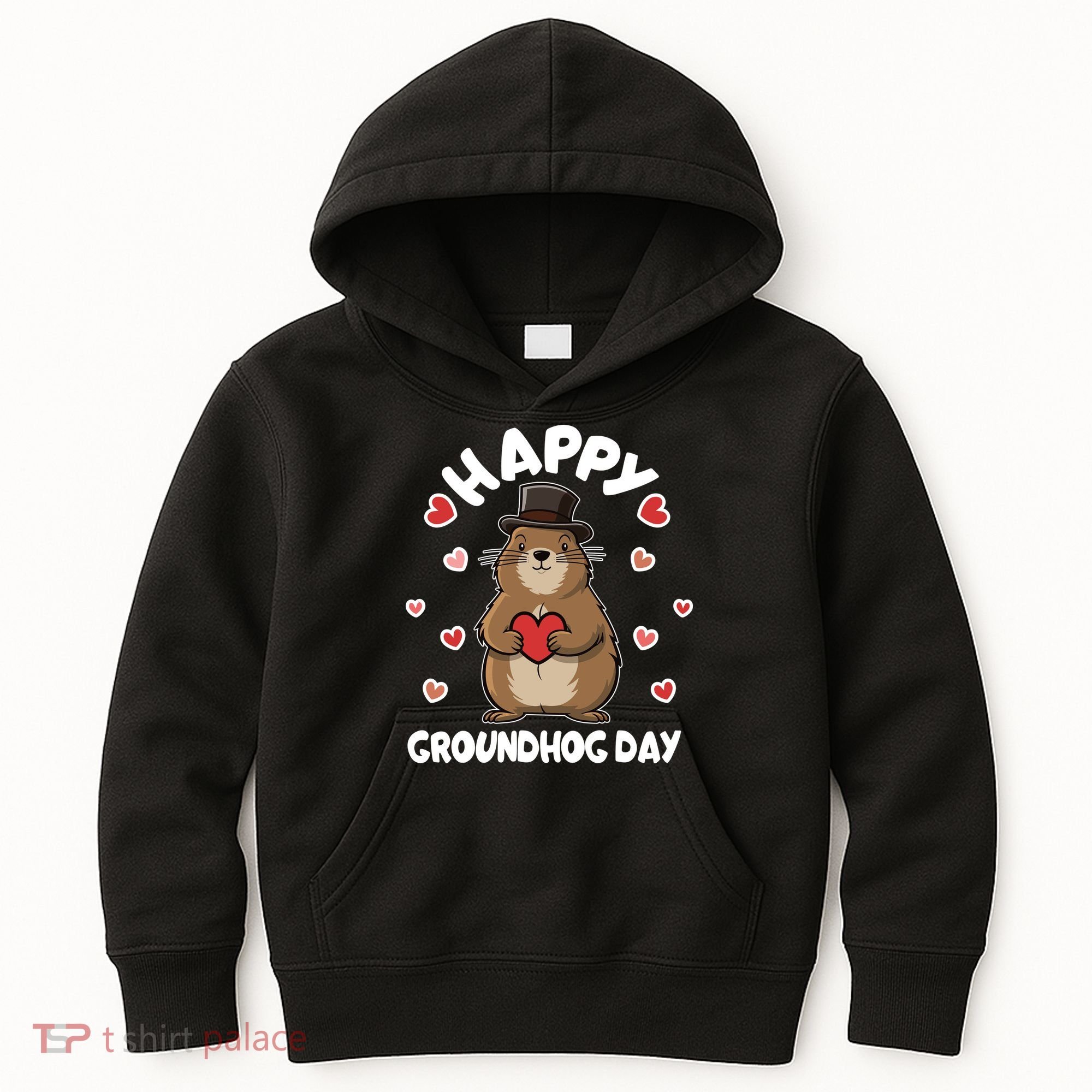 Happy Groundhog Day Punxsutawney Phil Kids Hoodie