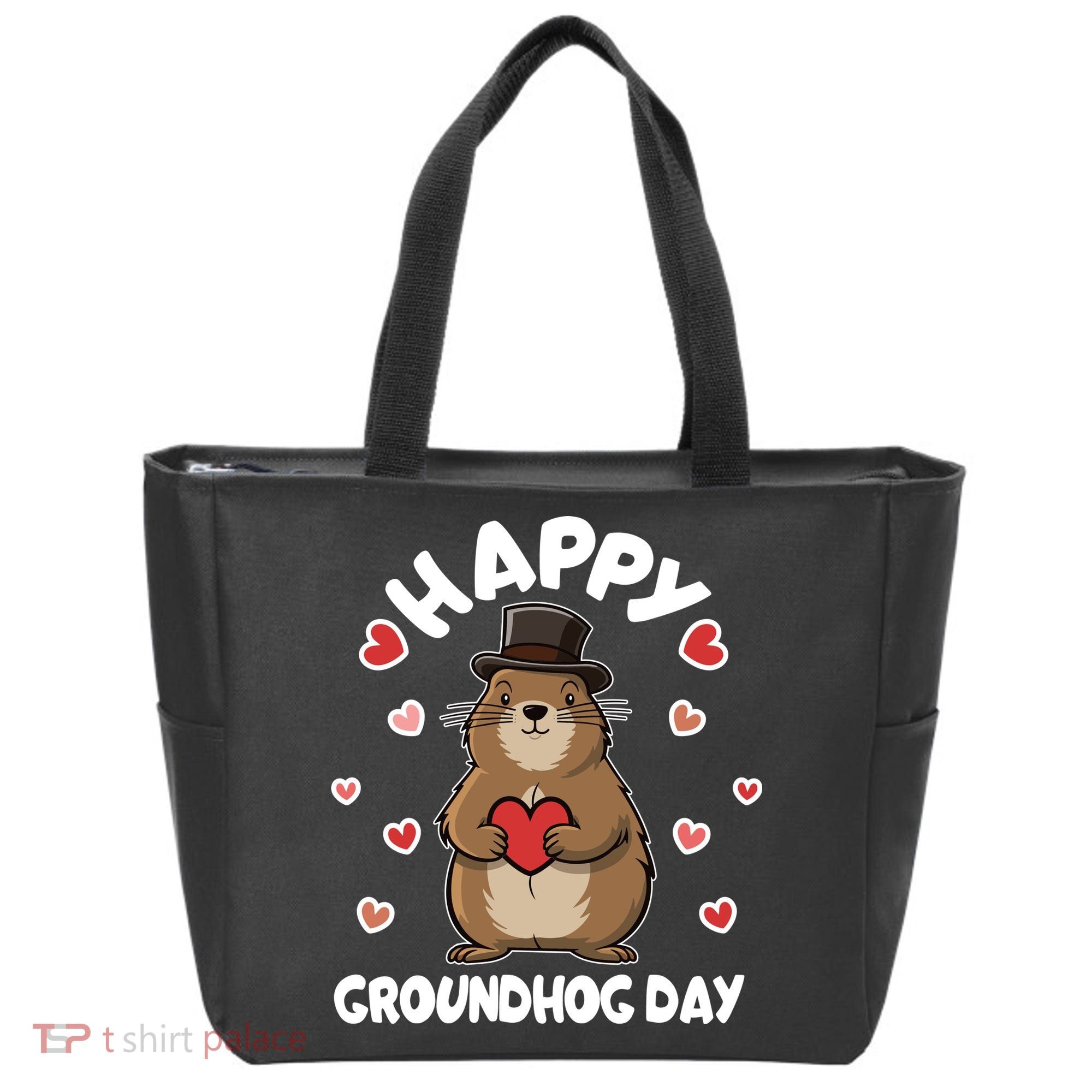Happy Groundhog Day Punxsutawney Phil Tote Bag