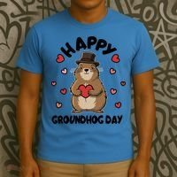 Happy Groundhog Day Punxsutawney Phil T-Shirt thumb 3