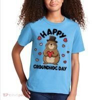 Happy Groundhog Day Punxsutawney Phil Kids T-Shirt thumb 2