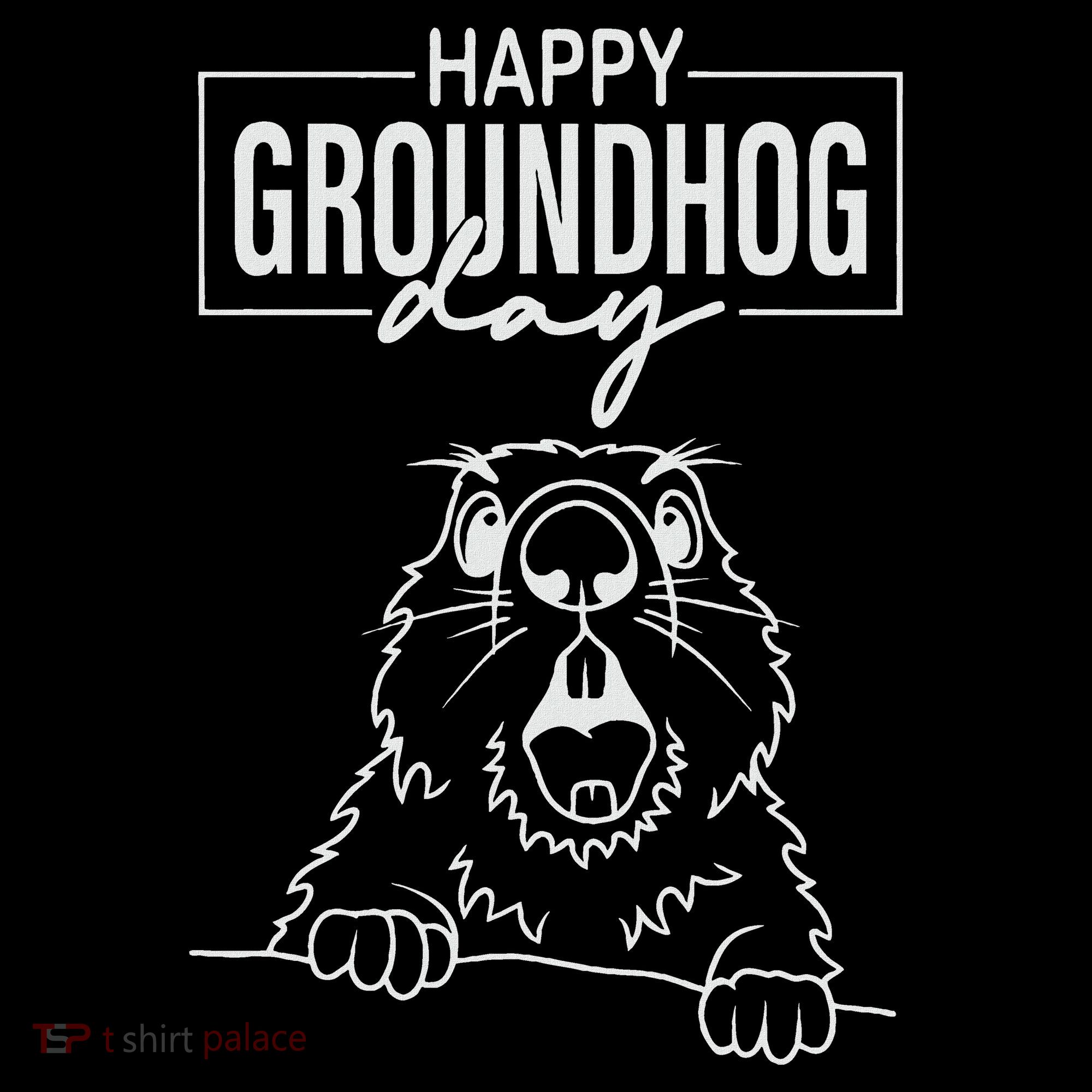 Happy Groundhog Day USA-Made Doggie Bandana