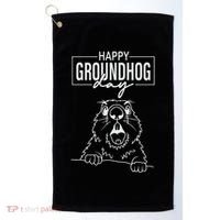 Happy Groundhog Day Golf Towel thumb 0