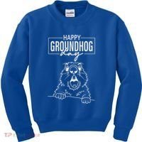 Happy Groundhog Day Kids Sweatshirt thumb 0