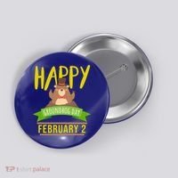 Happy Groundhog Day Respect The Groundhog Gift Button thumb 0