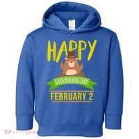 Happy Groundhog Day Respect The Groundhog Gift Toddler Hoodie thumb 0