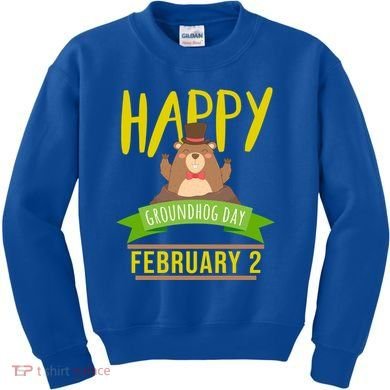 Happy Groundhog Day Respect The Groundhog Gift Kids Sweatshirt