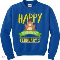Happy Groundhog Day Respect The Groundhog Gift Kids Sweatshirt thumb 0