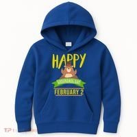 Happy Groundhog Day Respect The Groundhog Gift Kids Hoodie thumb 0