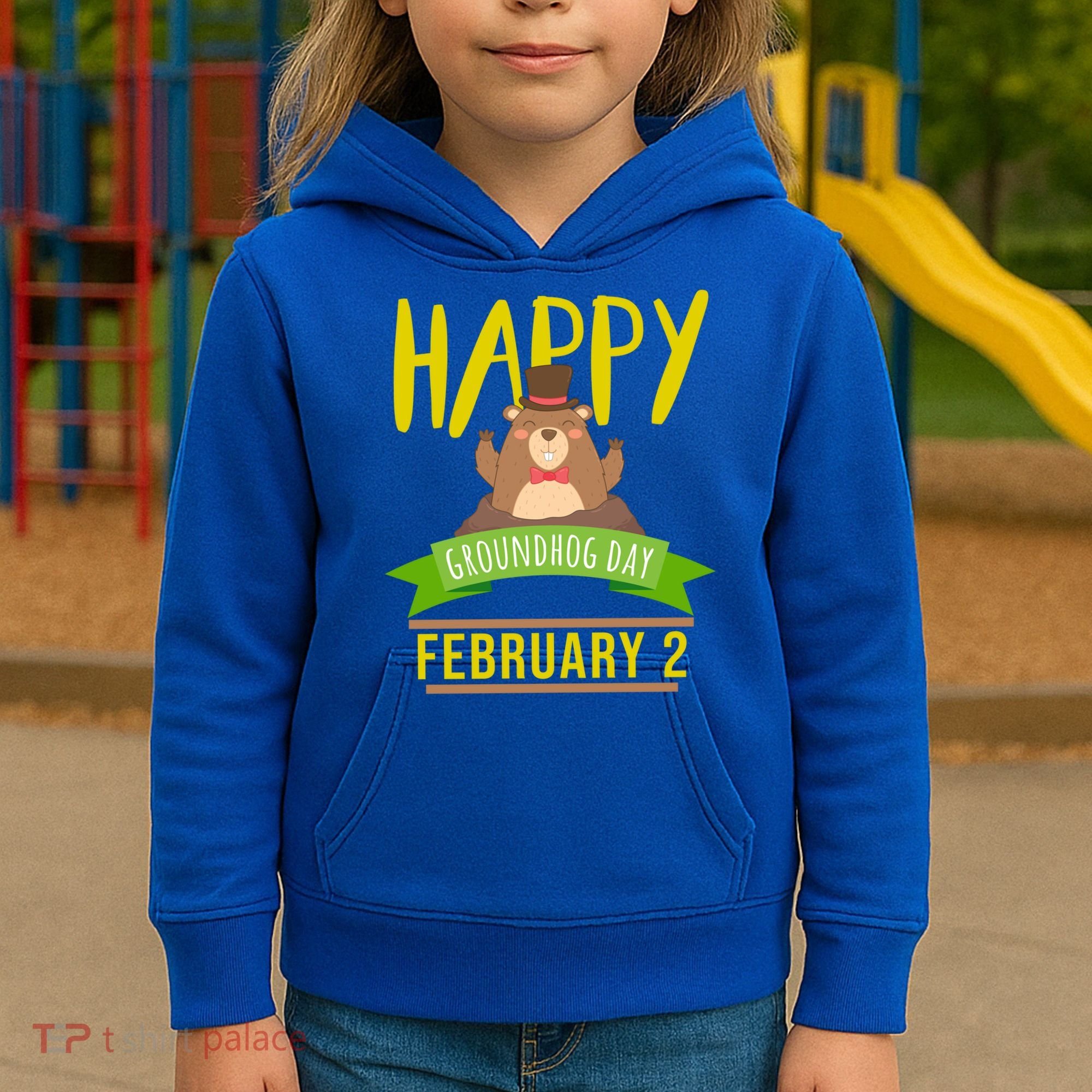 Happy Groundhog Day Respect The Groundhog Gift Kids Hoodie