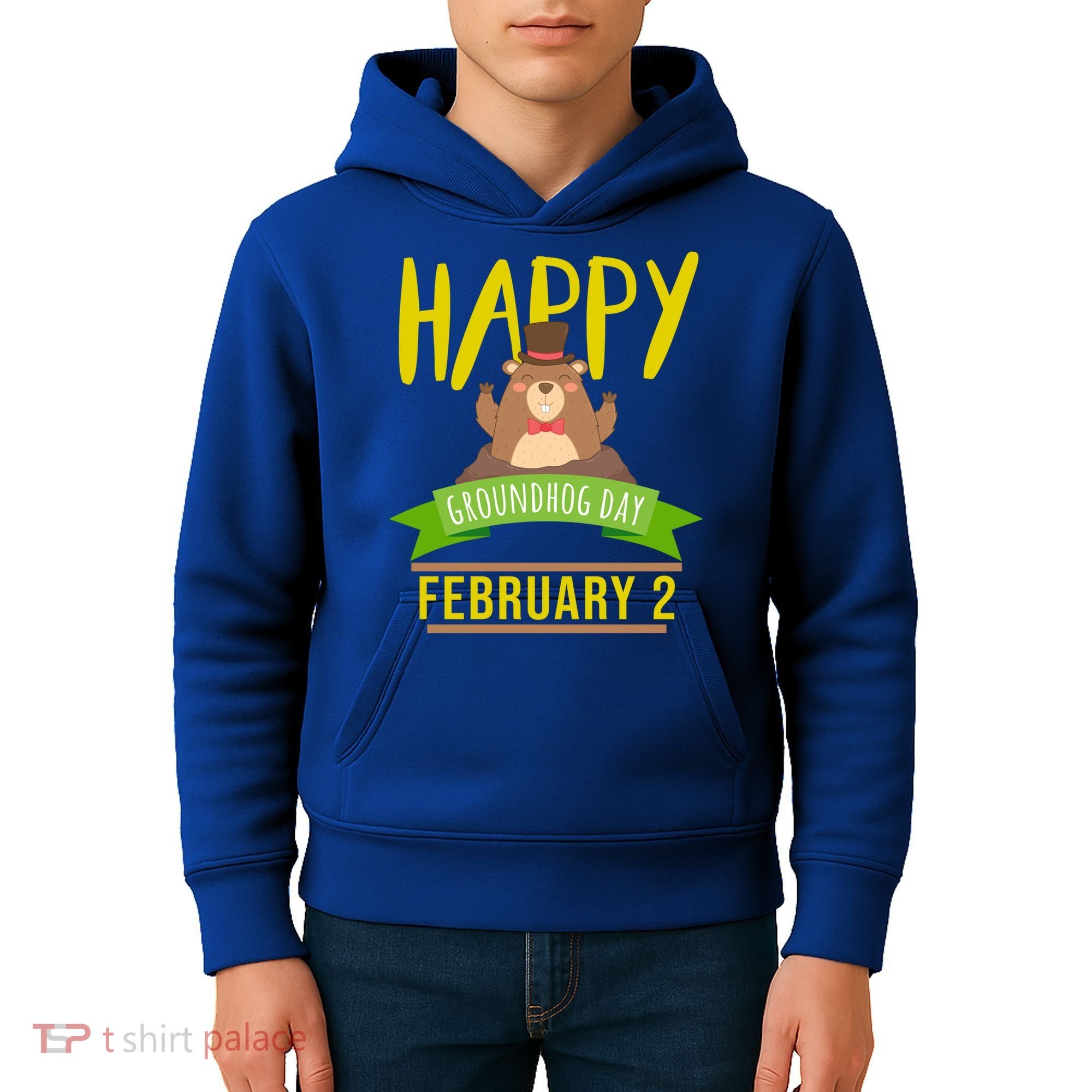 Happy Groundhog Day Respect The Groundhog Gift Kids Hoodie