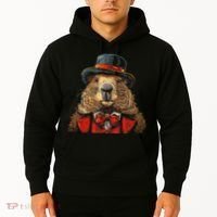 Happy Groundhog Day Ground Hog With Hat Animal Lover Hoodie thumb 2