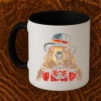 Happy Groundhog Day Ground Hog With Hat Animal Lover Coffee Mug thumb 2