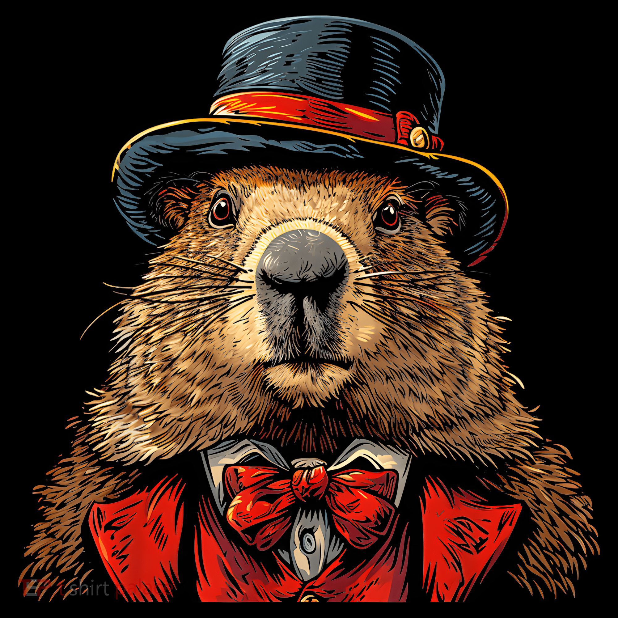 Happy Groundhog Day Ground Hog With Hat Animal Lover Women's Hoodie