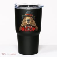 Happy Groundhog Day Ground Hog With Hat Animal Lover Tumbler thumb 0