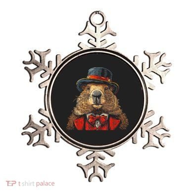 Happy Groundhog Day Ground Hog With Hat Animal Lover Ornament