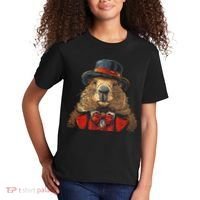 Happy Groundhog Day Ground Hog With Hat Animal Lover Kids T-Shirt thumb 2