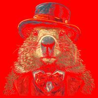 Happy Groundhog Day Ground Hog With Hat Animal Lover Santa Hat thumb 1