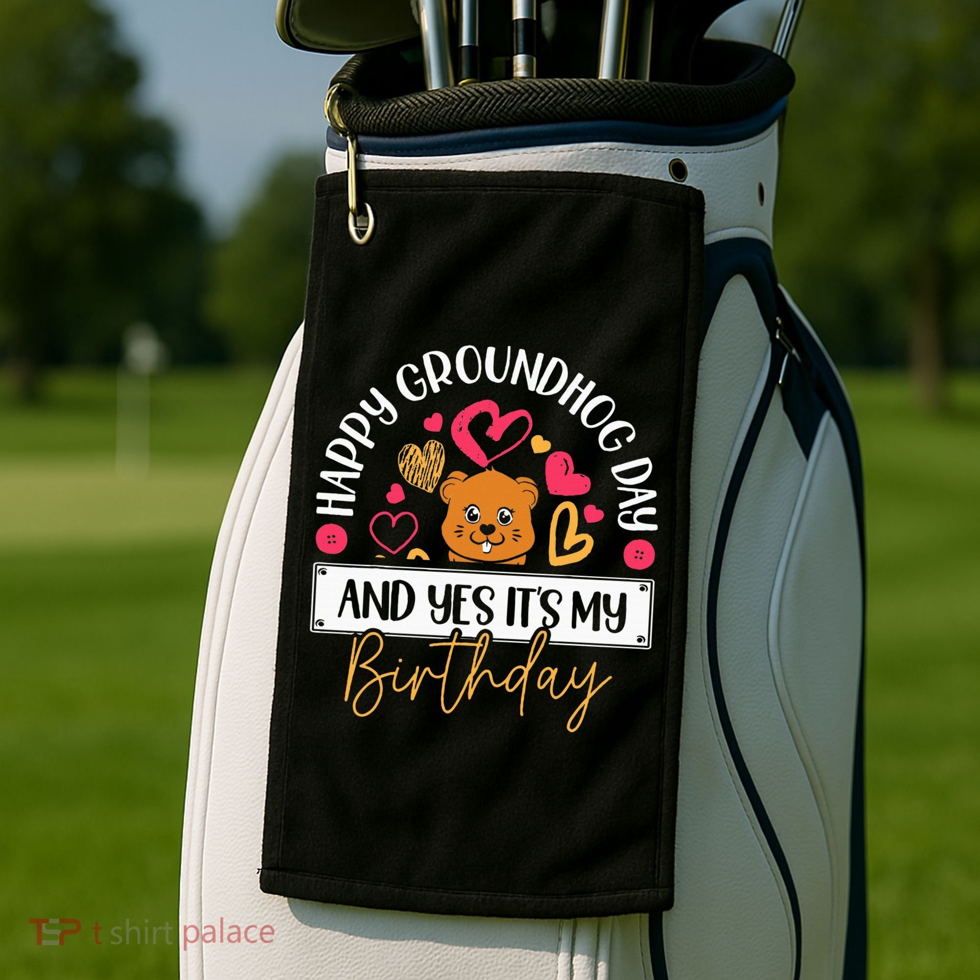 Happy Groundhog Day And Yes Its My Birthday Golf Towel