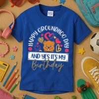 Happy Groundhog Day And Yes Its My Birthday Kids T-Shirt thumb 3