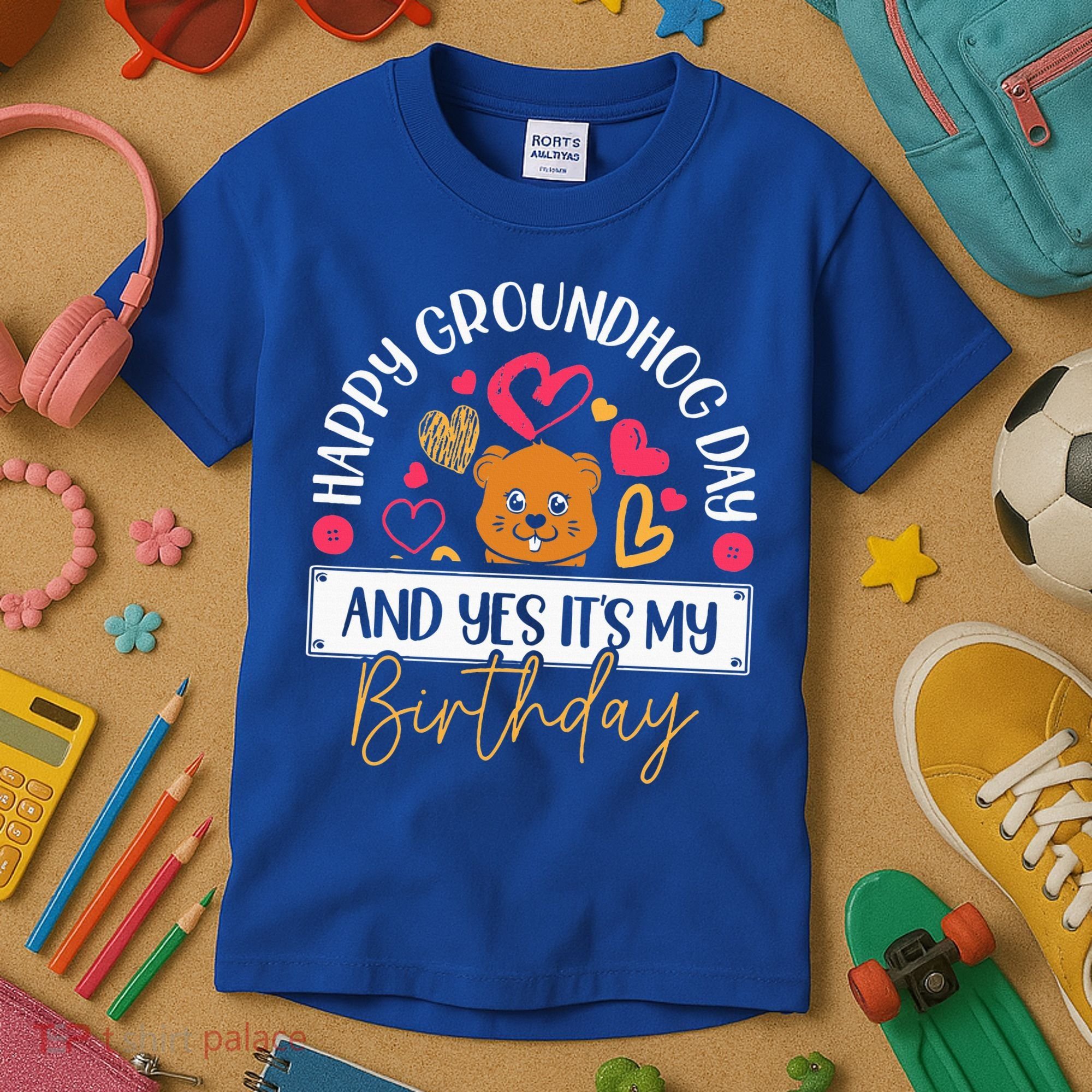Happy Groundhog Day And Yes Its My Birthday Kids T-Shirt