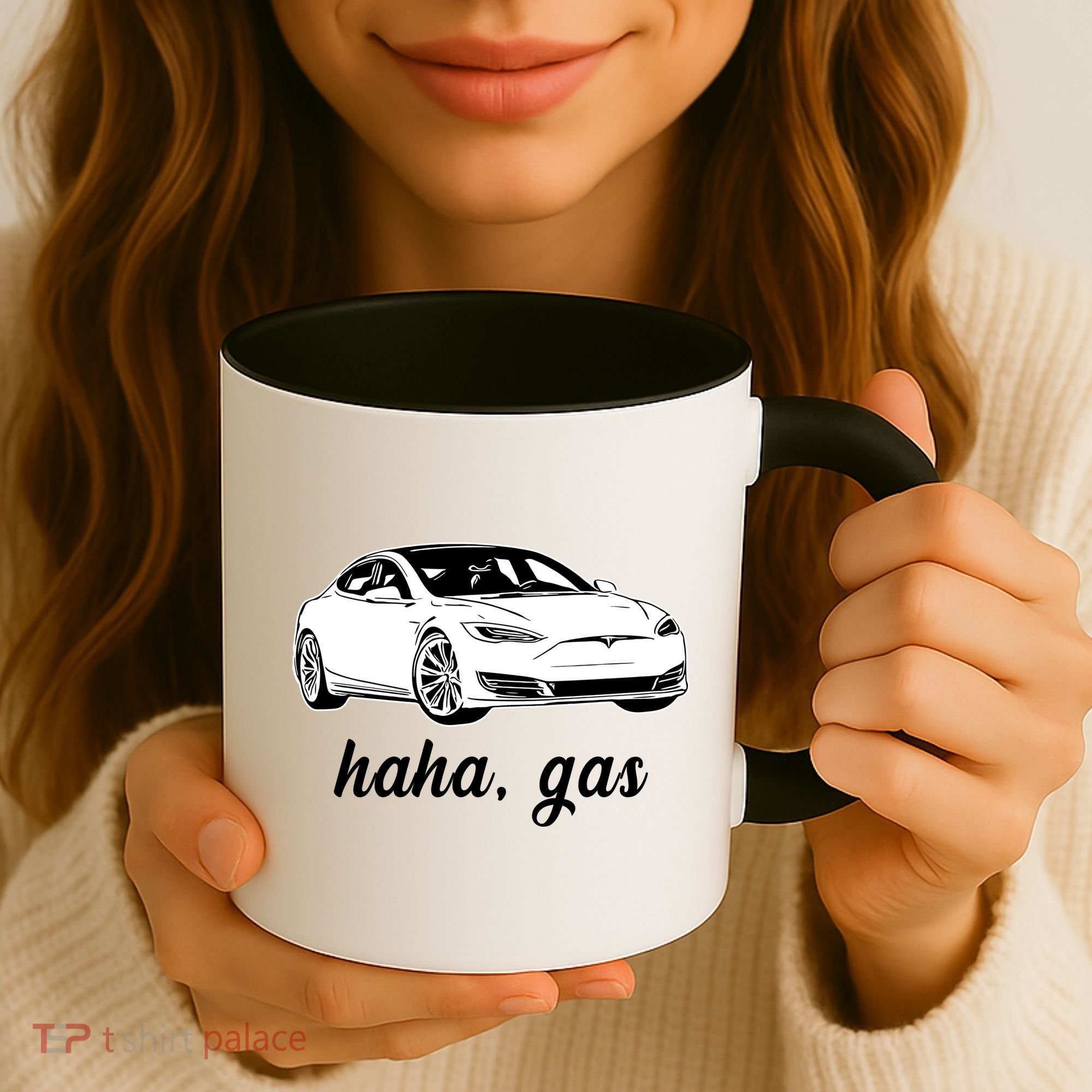 Haha Gas Electric Car Coffee Mug
