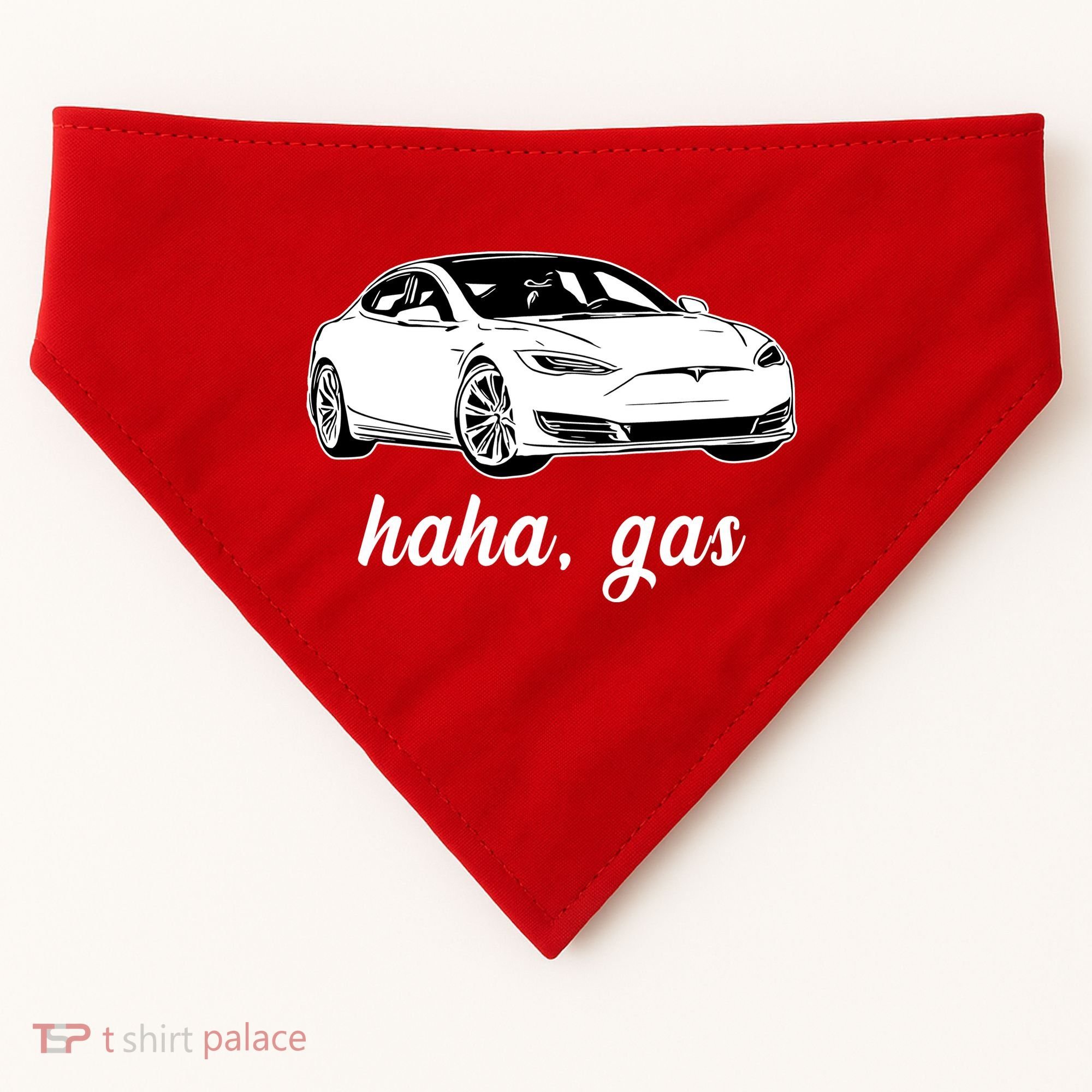 Haha Gas Electric Car USA-Made Doggie Bandana