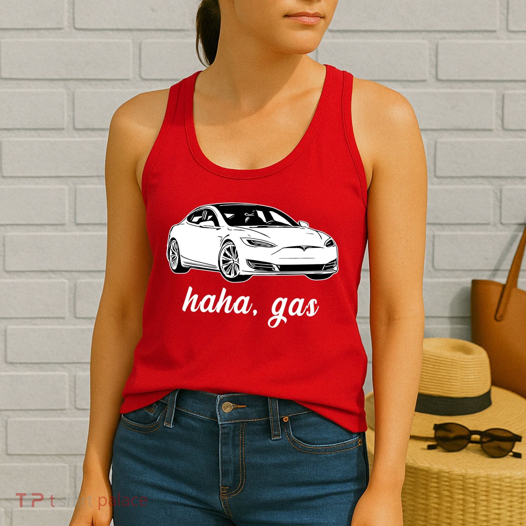 Haha Gas Electric Car Women's Tank Top