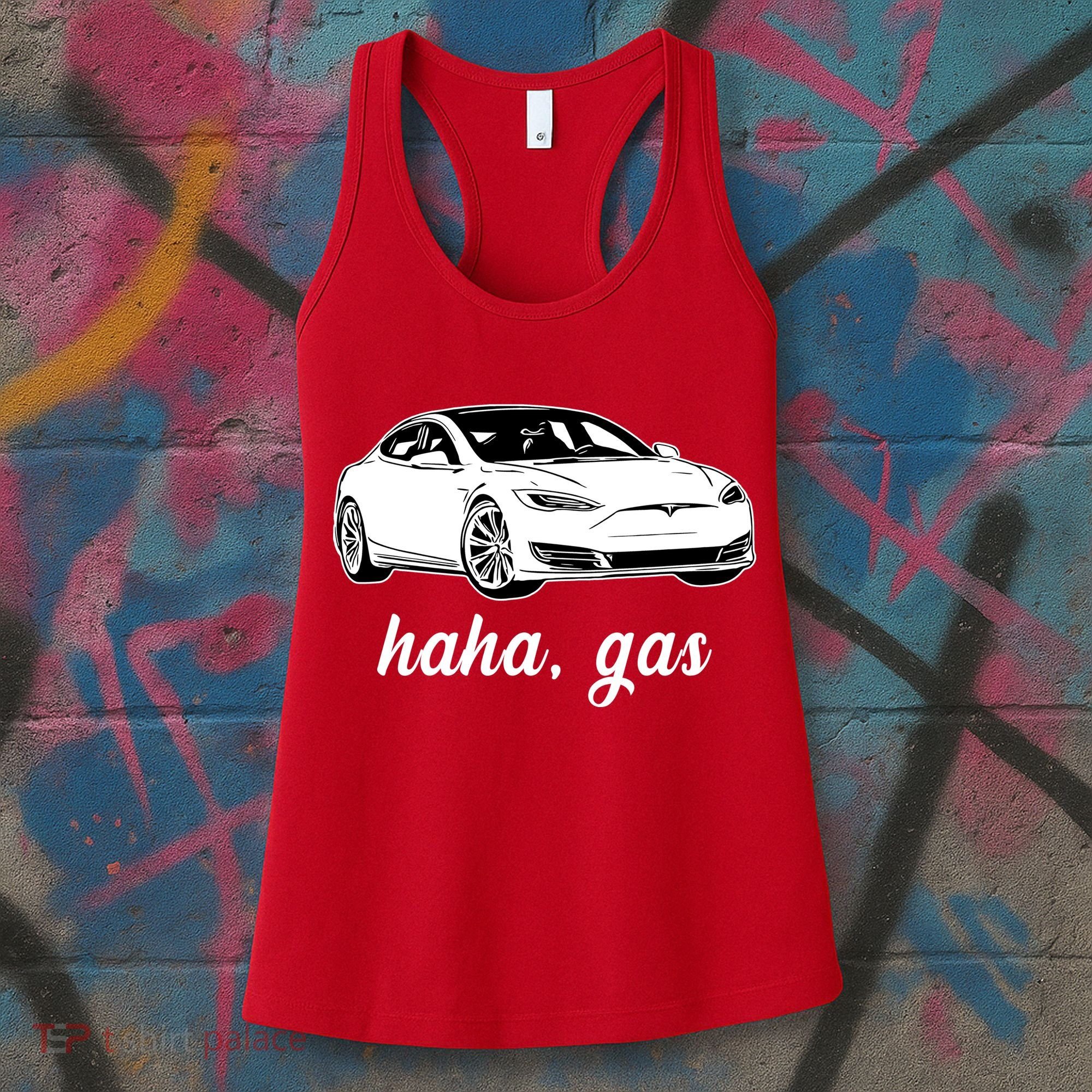 Haha Gas Electric Car Women's Tank Top