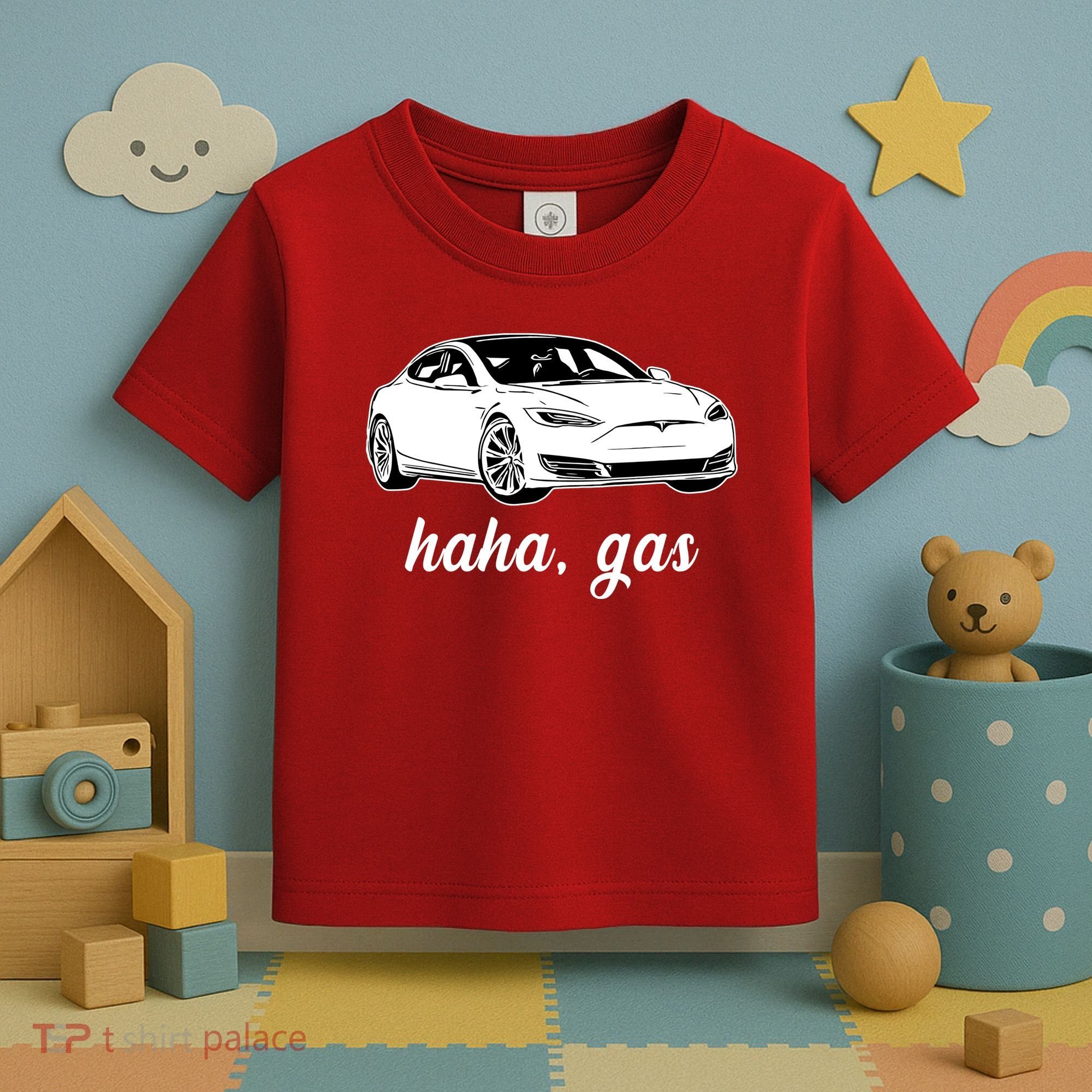 Haha Gas Electric Car Toddler T-Shirt