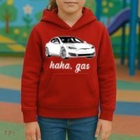 Haha Gas Electric Car Kids Hoodie thumb 3