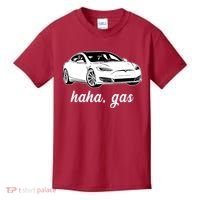 Haha Gas Electric Car Kids T-Shirt thumb 0