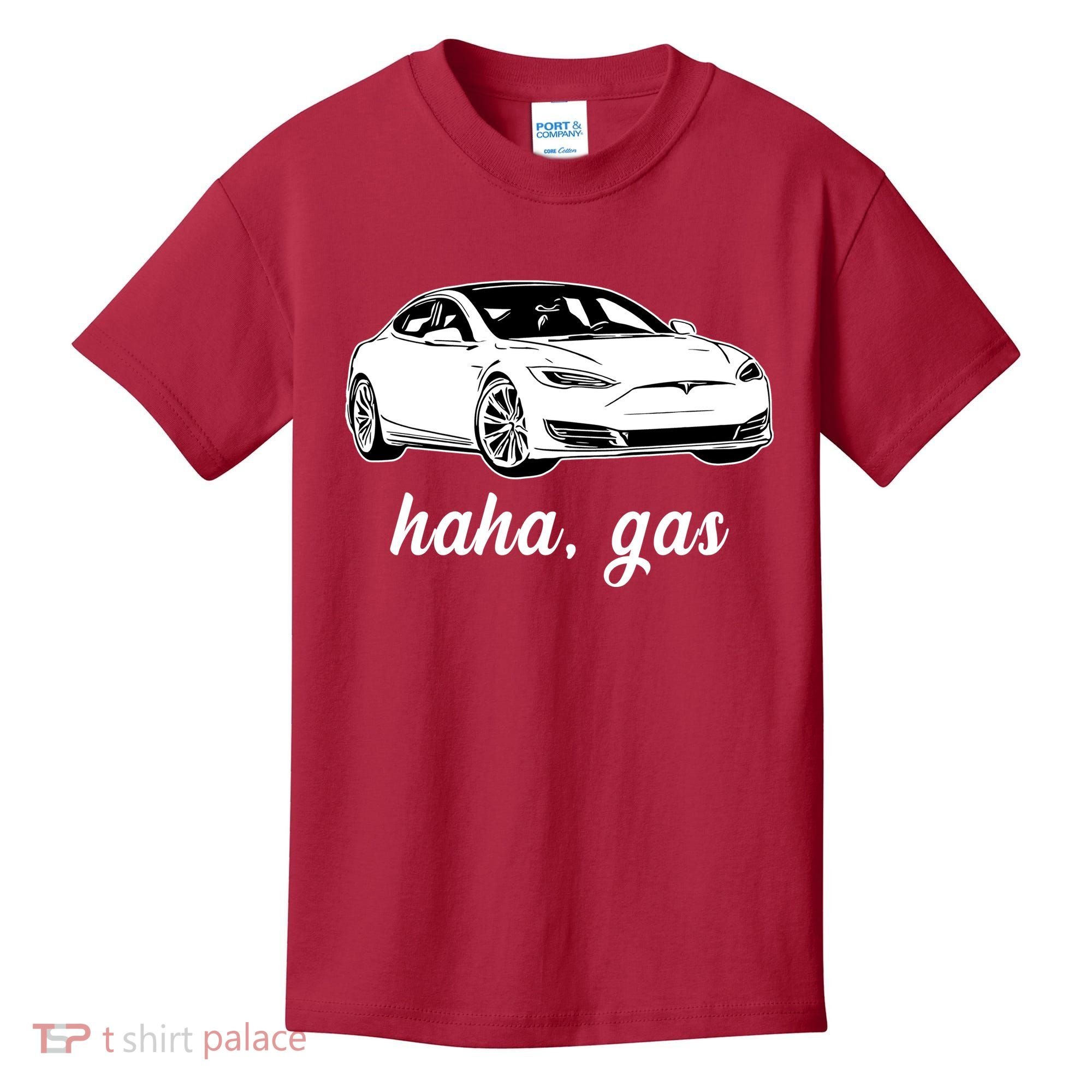 Haha Gas Electric Car Kids T-Shirt