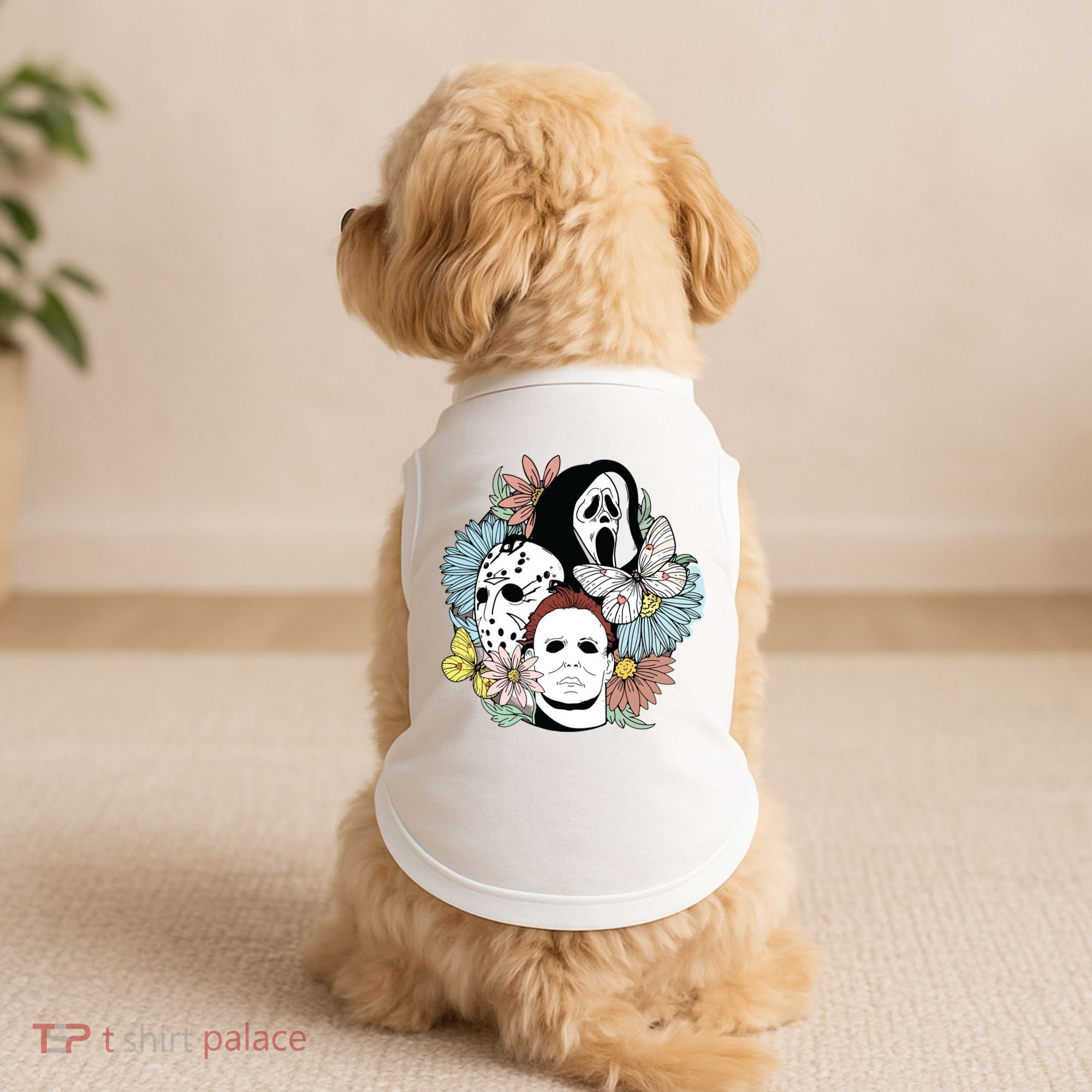 Halloween Gift Funny Halloween Horror Movie Doggie Tank