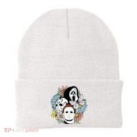 Halloween Gift Funny Halloween Horror Movie Beanie thumb 0