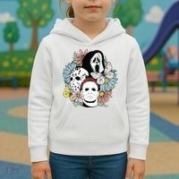 Halloween Gift Funny Halloween Horror Movie Kids Hoodie thumb 3