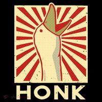 Honk goose  Funny Duck chicken meme Idea  USA-Made Doggie Bandana thumb 2
