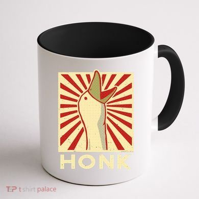 Honk goose  Funny Duck chicken meme Idea  Coffee Mug back