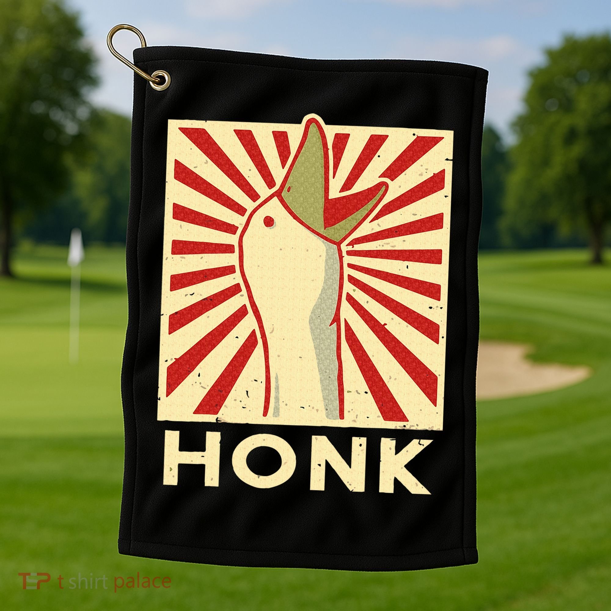 Honk goose  Funny Duck chicken meme Idea  Golf Towel