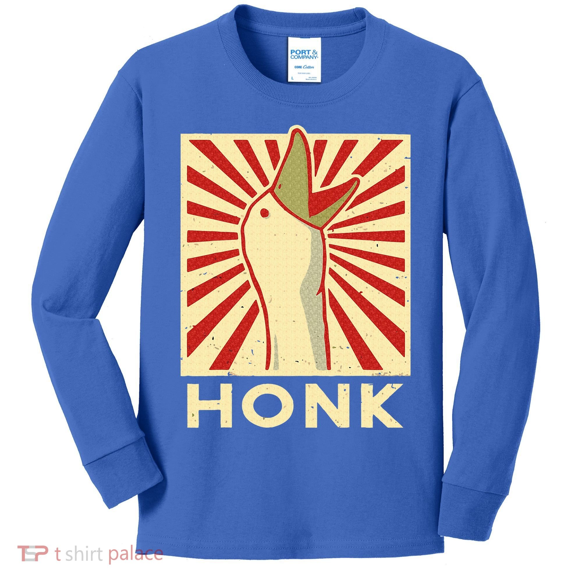 Honk goose  Funny Duck chicken meme Idea  Kids Long Sleeve Shirt