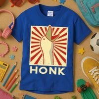 Honk goose  Funny Duck chicken meme Idea  Kids T-Shirt thumb 3