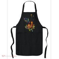 Hummingbird Guitar Floral Musician Nature Lover Bird Apron thumb 0