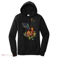 Hummingbird Guitar Floral Musician Nature Lover Bird Women's Hoodie thumb 0