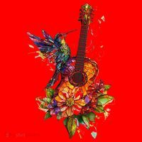 Hummingbird Guitar Floral Musician Nature Lover Bird Santa Hat thumb 1