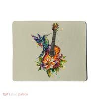 Hummingbird Guitar Floral Musician Nature Lover Bird Mousepad thumb 0