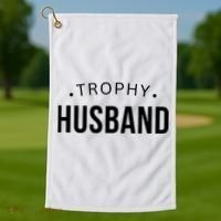 Husband Gift For Him Funny Husband Golf Towel thumb 1