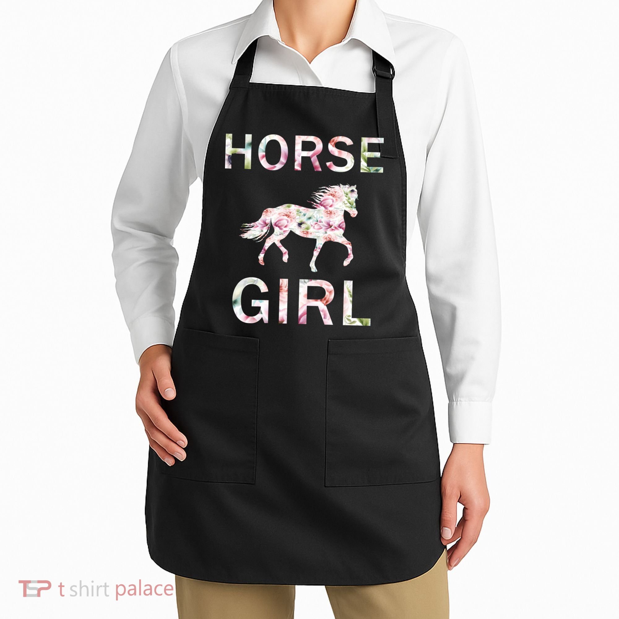 Horse Girl Floral Apron