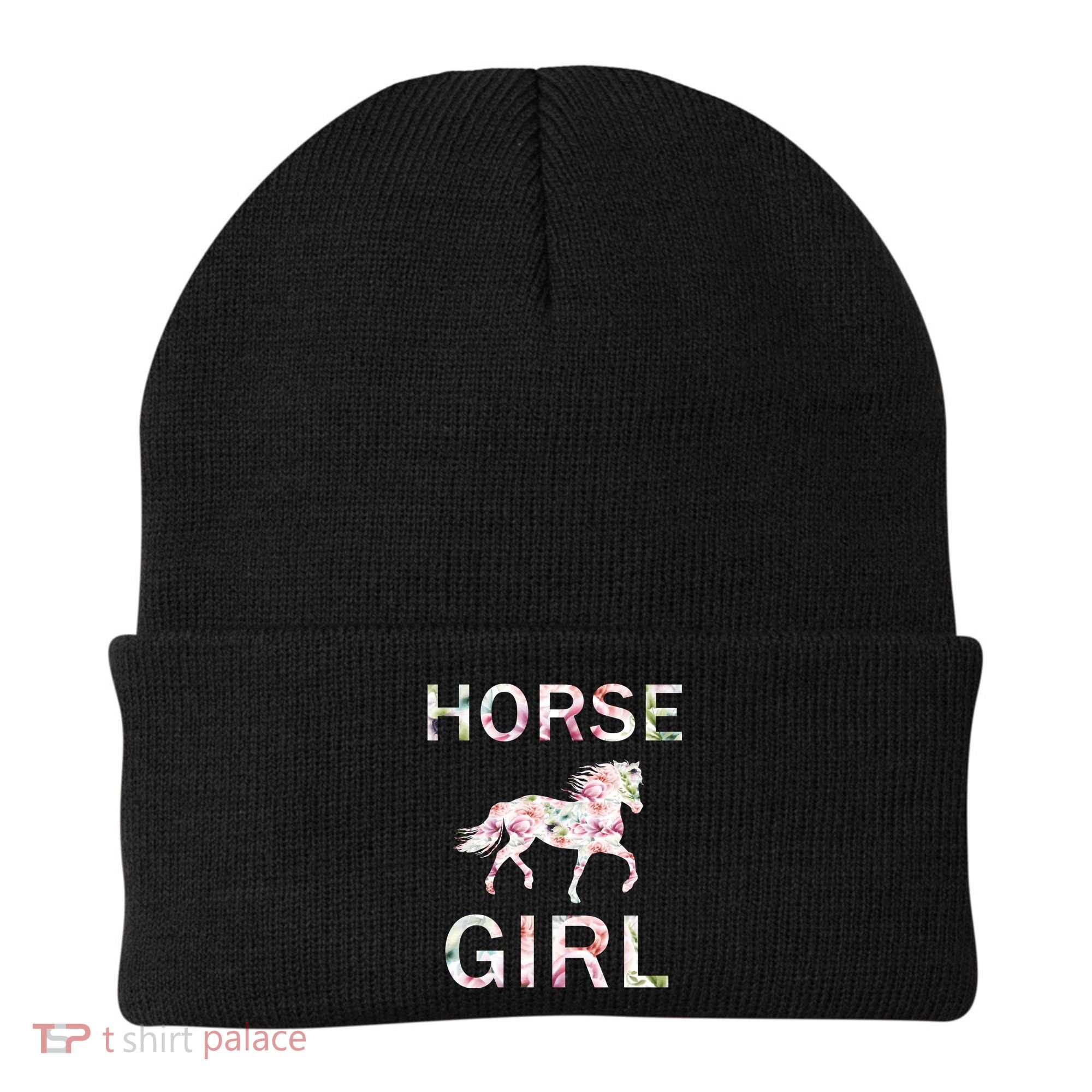 Horse Girl Floral Beanie