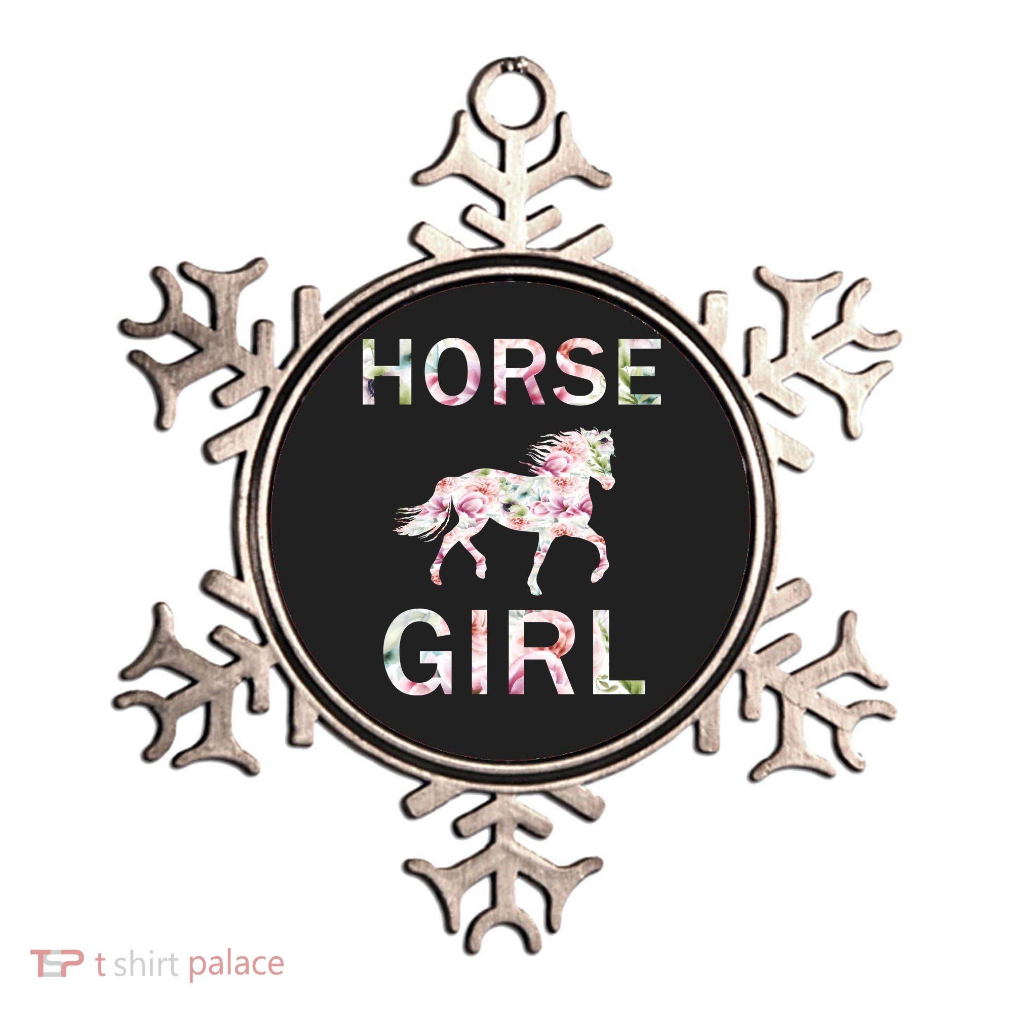 Horse Girl Floral Ornament