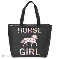 Horse Girl Floral Tote Bag thumb 0
